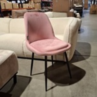 6x Eetkamerstoel, velvet Roze