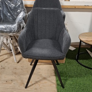 5x Eetkamerstoel met armleuning, draaibaar Antraciet