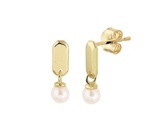 Marie Celeste Oorhangers parel  3  Goud