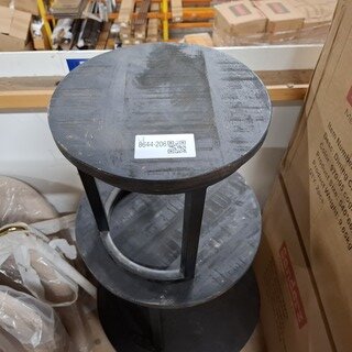 Salontafel set 3-deling, rond Zwart