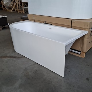 Halfvrijstaand ligbad, Best Design, Living, Mat wit