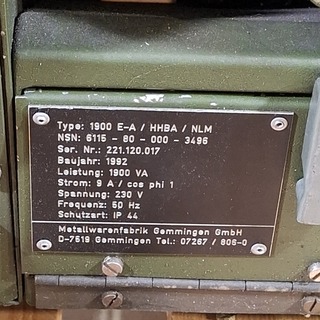 Aggregaat, 1900E-A, 1992