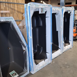 2x Ligbad, Xenz, Kanaga, Mat zwart