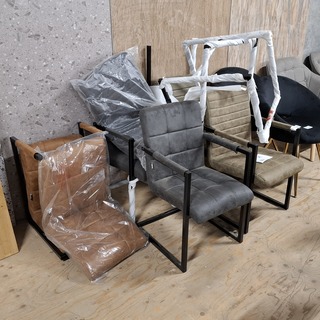 7x Eetkamerstoel met armleuning