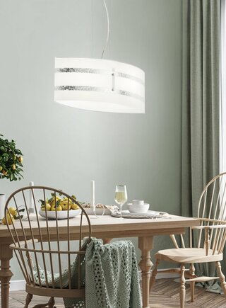 ca.28x Hanglamp Trio, Nikosia, Grijs / Chroom