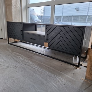 TV meubel, mangohout, Zwart