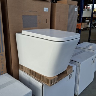 Wandcloset, HR Badmeubelen, Squarred, Glans wit