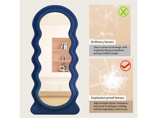 CEIEVER  Onregelmatige golvende Spiegel 160 x 60 cm Blauw