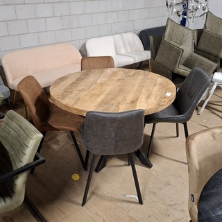 Ronde eetkamertafel met 4x stoel