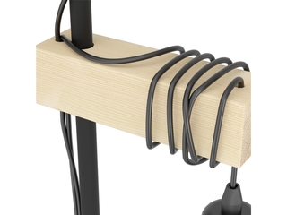 Eglo Townshend Vloerlamp  E27  2 Lichts  Zwart/Bruin  FSC Hout