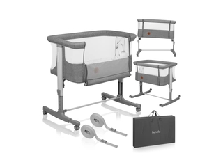 Lionelo Aurora 3in1 Cosleeper tot 9 kg  Meegroeibed met 4 wielen
