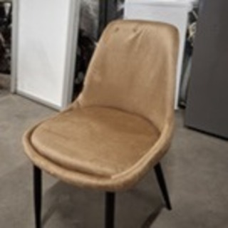 4x Eetkamerstoel, velvet Licht bruin