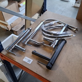 4x Waskomkraan, 3x chroom – 1x mat zwart