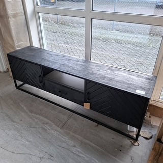 TV meubel, mangohout, Zwart