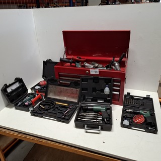 10x Pneumatisch handgereedschap inclusief gereedschapskist O.a. Parksi