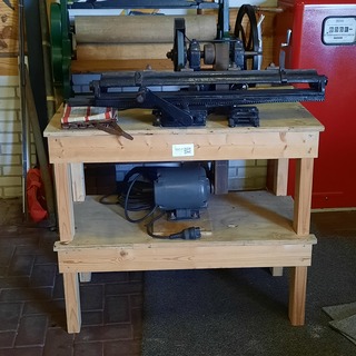 Nostalgische werkbankslijpinrichting