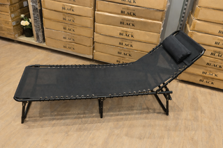 Ca. 60x Ligbed Paco, Lugano, zwart/lichtgrijs/donkergrijs