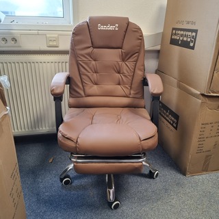 3x Bureaustoel met massagefunctie Bruin