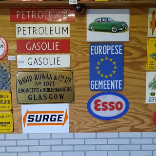 19x Nostalgisch wandbord o.a. 1x emaille bord