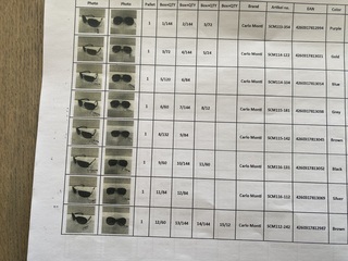 Ca. 1000x Zonnebrillen, CarloMonti En Burgmeister