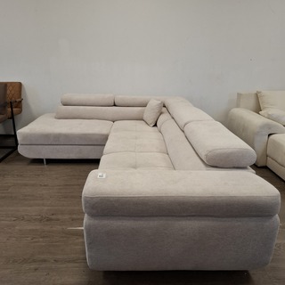 Hoek-/slaapbank met opbergfuntie Beige