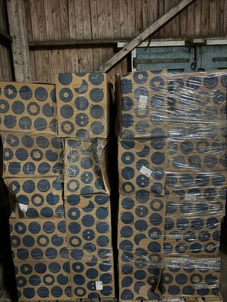 Ca. 36x Plantmanden, Mica Decorations, set van 3, zwart/wit