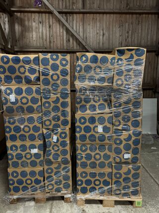 Ca. 36x Plantmanden, Mica Decorations, set van 3, zwart/wit