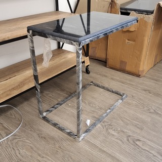 2x Bijzettafel met stenenblad