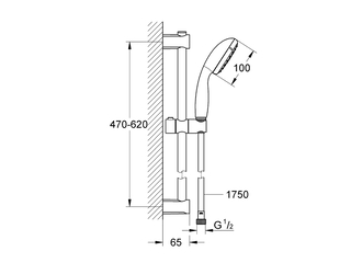 GroheVitalio Start doucheset 10 cm met 2 standen Chroom