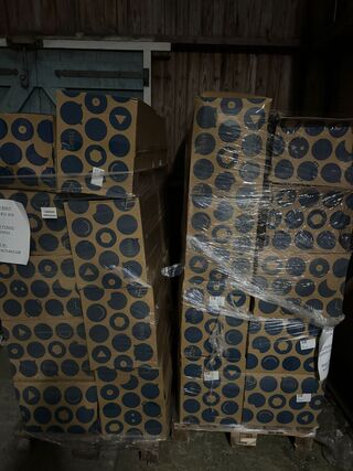 Ca. 36x Plantmanden, Mica Decorations, set van 3, zwart/wit