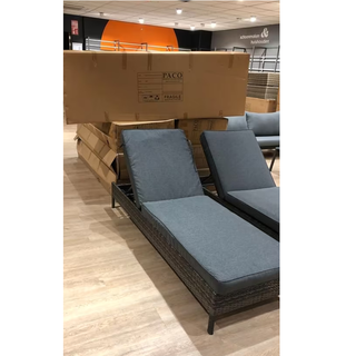 Ca. 10x Ligbed met dikke kussens Paco, Flamingo