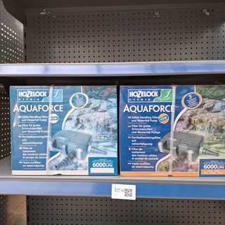 2x Vaste- stoffilter en watervalpomp, Hozelock, Aquaforce 6000