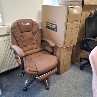 3x Bureaustoel met massagefunctie Bruin