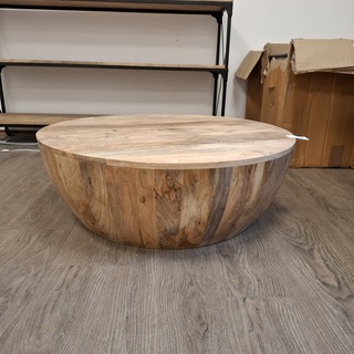 Ronde salontafel, mangohout
