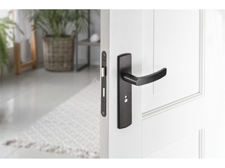 AXA deurkrukset Curve klik blindschild met wc/badkamersluiting Zwart