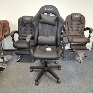 5x Bureau-/gamestoel met RGB verlichting, Zwart