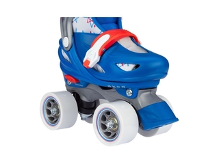 Nijdam Rolschaatsen Verstelbaar  Geo Metricker  Blauw/Rood/Wit/ZilverG