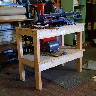 Nostalgische werkbankslijpinrichting