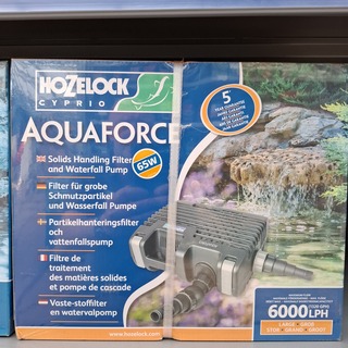 2x Vaste- stoffilter en watervalpomp, Hozelock, Aquaforce 6000