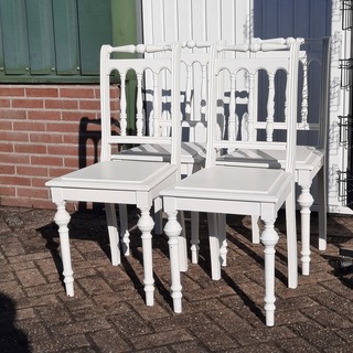 4x Houten eetkamerstoel