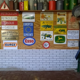 19x Nostalgisch wandbord o.a. 1x emaille bord