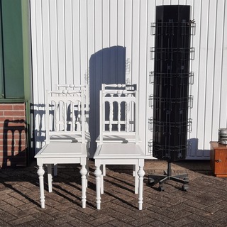 4x Houten eetkamerstoel