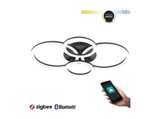 Eglo Plafondlamp Parrapos LED CCT 4L Zwart