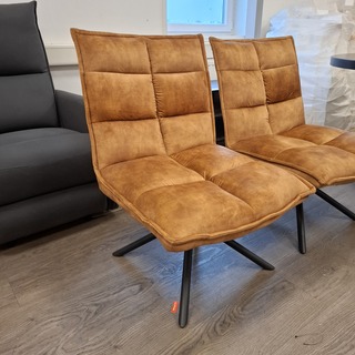 2x Fauteuil Okergeel