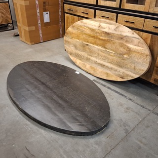 2x Ovaal eetkamertafelblad