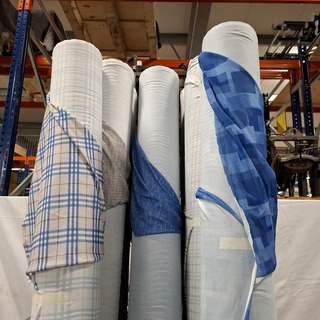 8x Rol Bont bedrukte tricot bekledingsstof