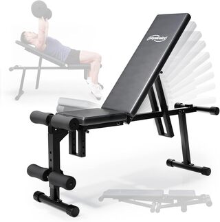 3x Fitnessapparaten w.o. crosstrainer, halterbank Physionics