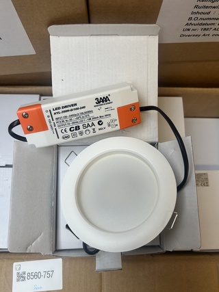20x Led paneel inbouw met led driver 9.5W 3000K Ellipz Lighting