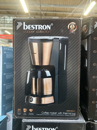 45x Koffiezetapparaat met thermoskan Bestron, Copper Collection ACM100