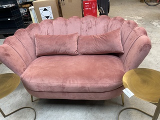 Design bank 140 cm breed, 2x bijzettafel